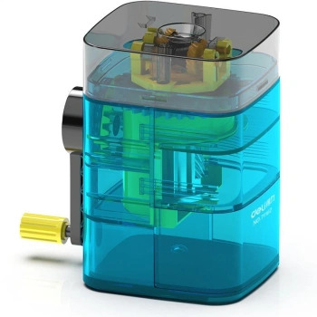 1394499 Точилка для карандашей механическая Deli 71162Blue 1 отверстие пластик синий