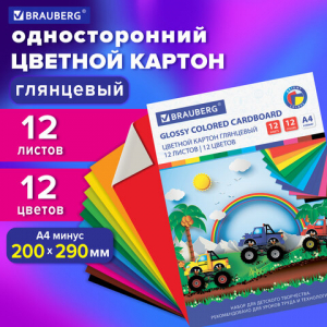 129916 ������ ������� �4 ���������� (���������), 12 ������ 12 ������, � �����, BRAUBERG, 200�290 ��, ������