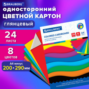 113550 ������ ������� �4 ����������, 24 �����, 8 ������, � �����, BRAUBERG, 200�290 ��, ������