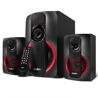 498209 Колонки Sven MS-304 2.1 черный/красный 40Вт BT