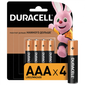 450403 ��������� �������� 4 ��., DURACELL Basic, AAA (LR03, 24�), �����������, ������������, �������