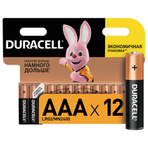 451362 ��������� �������� 12 ��, DURACELL Basic, AAA (LR03, 24�), �����������, ������������, �������