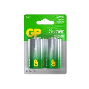 450433 ��������� �������� 2 ��., GP Super G-Tech, D (LR20, 13�), �����������, �������, 13A-2CR2