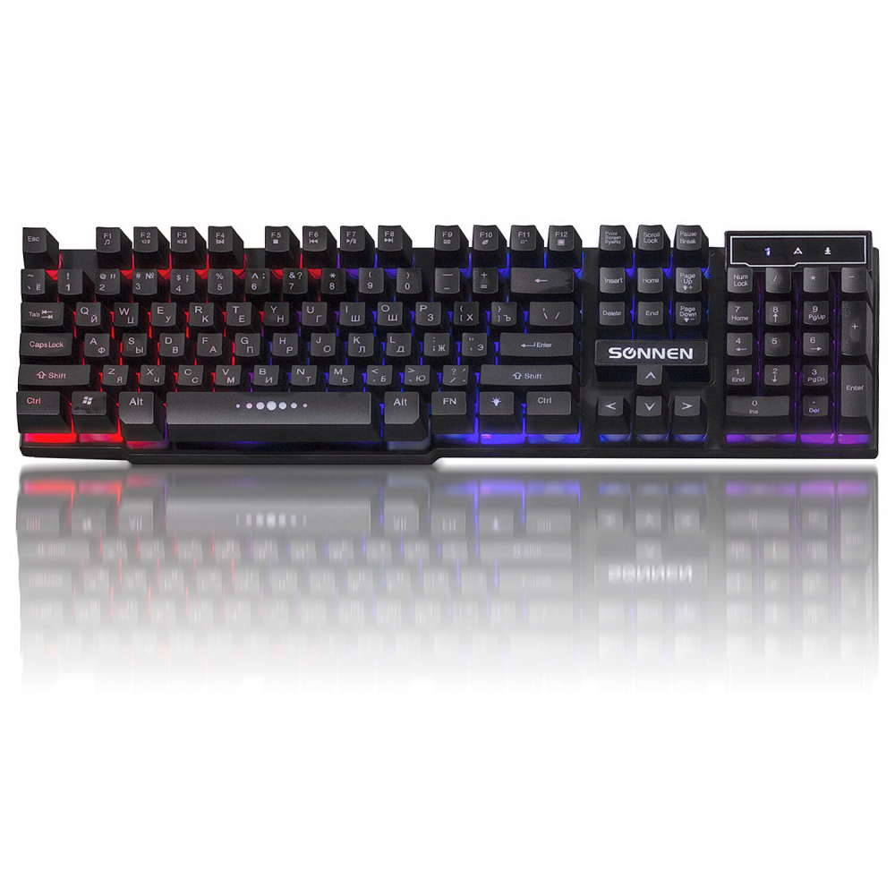 512653   SONNEN KB-7010, USB, 104 , LED-, 