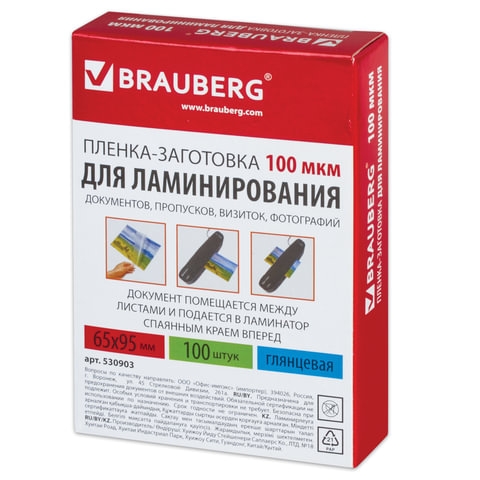 530903 -     (6595 ),  100 ., 100 , BRAUBERG, 530903