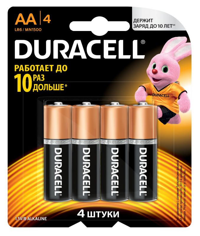 1064266  Duracell Basic CN LR6-4BL MN1500 AA (4)