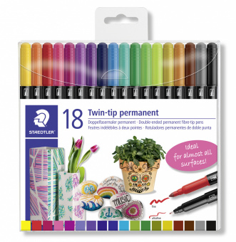 3187TB18   Staedtler Twin-tip, 18 , 