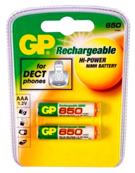 618032  GP 65AAAHC AAA NiMH 650mAh (2..)