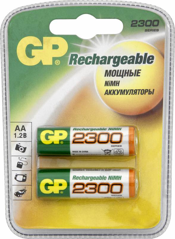 558954  GP 230AAHC AA NiMH 2250mAh (2)