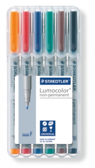 316WP6    Staedtler Lumocolor, F 0.6 , 6 