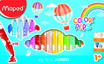 846221   Maped Color'Peps Jumbo, 18 