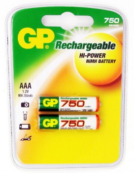 618033  GP 75AAAHC AAA NiMH 750mAh (2..)