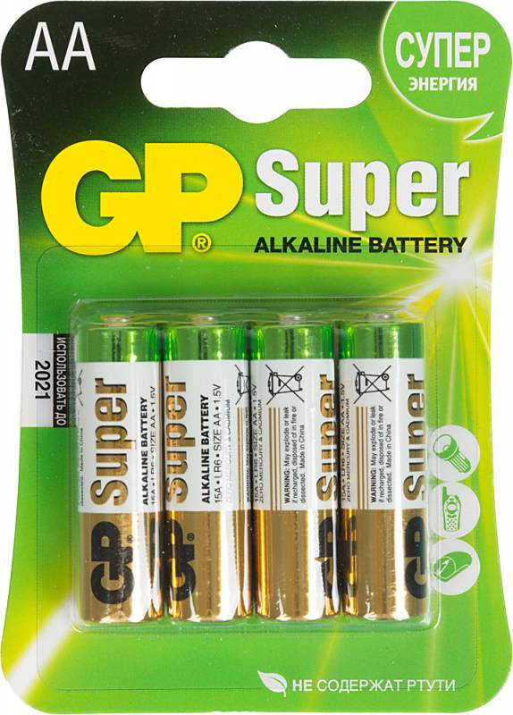 558928  GP Super Alkaline 15A LR6 AA (4)