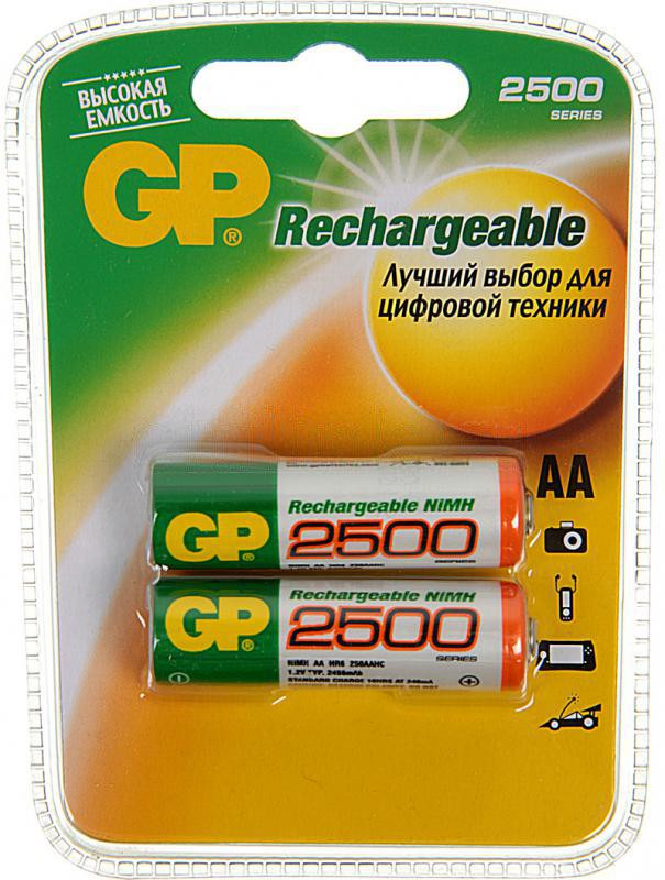 558955  GP 250AAHC AA NiMH 2500mAh (2)