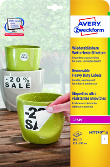 L4775REV-20     210x297 , L+K+CL,, 20 .,20, Avery Zweckfom