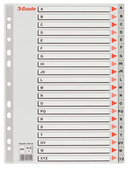 100112   A-Z Esselte, 4, , ,  