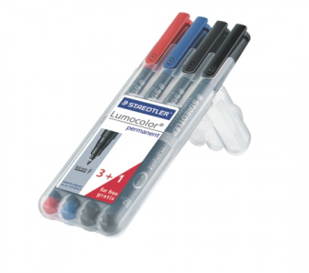 318WP4P   Staedtler Lumocolor, F 0.6 , 4 , 3 