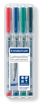 312WP4    Staedtler Lumocolor, B 1.0-2.5 , 4 