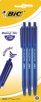 143981    BIC Round Stic Clic,  3 ., ,   0,32 , , 926374