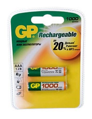 558959 GP 100AAAHC-2DECRC2  GP 100AAAHC AAA NiMH 1000mAh (2..)