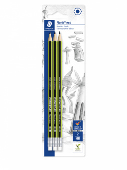 18230HBBK3     Staedtler Noris Eco, HB, 3 , 