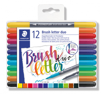 3004TB12     - Brush letter duo, 12 , Staedtler