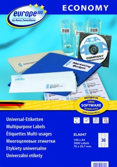ELA047   -100,  70x29,7 ,, IJ+L+K+CL,100, Avery Zweckform