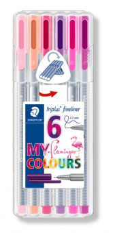 334SB6CS6   Staedtler Triplus Fineliner, 0.3 , 6  