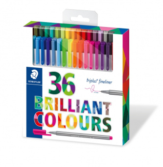 334C36   Staedtler Triplus Fineliner, 0.3 , 36 ,  