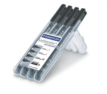 31-9WP4GS   Staedtler Lumocolor,  , 4  (0.4, 0.6, 1.0, 1.0-2.5 )