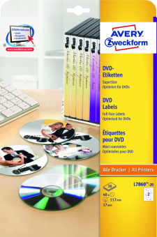 L7860-20    DVD, d-117, ,IJ+L+K+CL, ., 40 ./., 20, Avery Zweckform