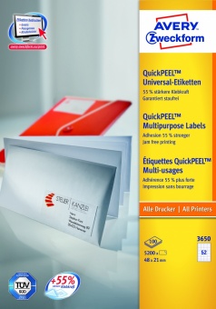 3650   a4  QP,48x21 , IJ+L+K+CL,,5 200 .,100, Avery Zweckform