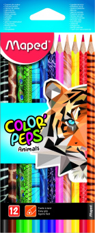 832212   Maped Color'Peps Animals, 12 