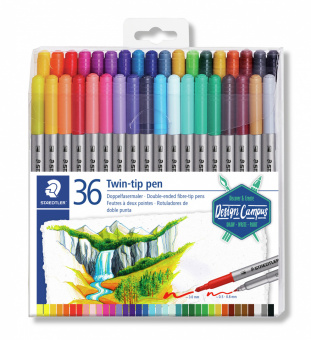 3200TB36  Staedtler Twin-tip, 36 e, 